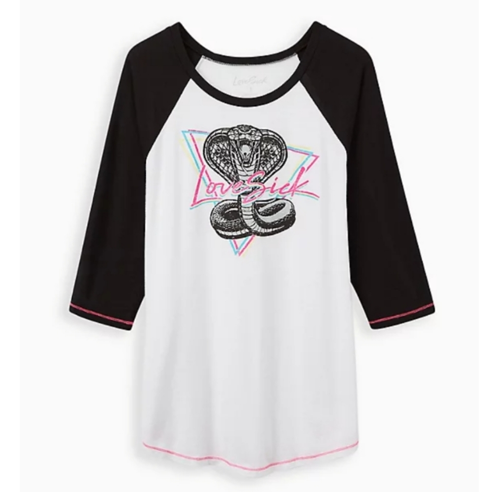 Torrid lovesick baseball tee